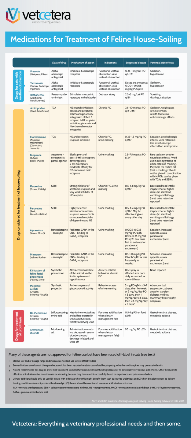 Medications for Treatment of Feline House-Soiling